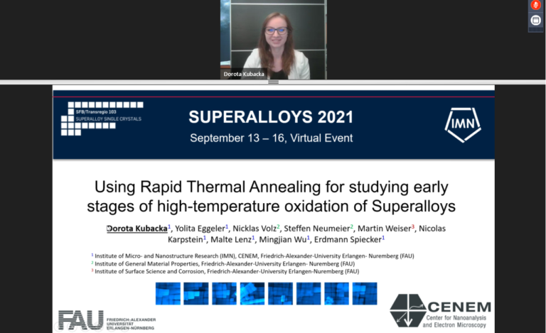 Dorota Kubacka delivered a selected talk at superalloy 2021